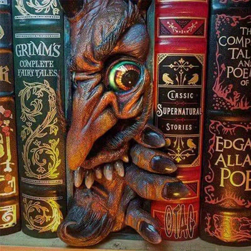 BookHaven - Supporto per Libri 3D Fantasma Spaventoso per Decorazione e Stile della Casa