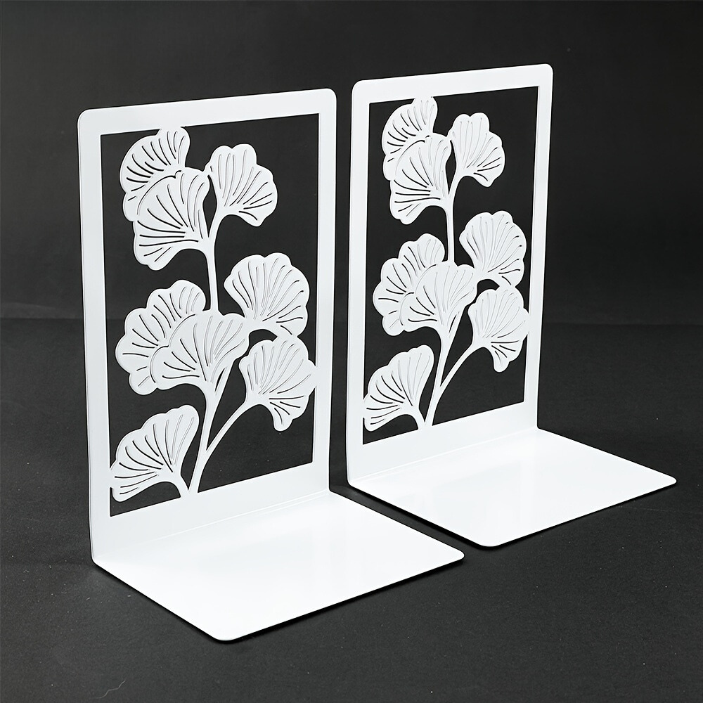 GinkgoGlow - Set di fermalibri in metallo eleganti a forma di foglia di Ginkgo per decorare casa e ufficio