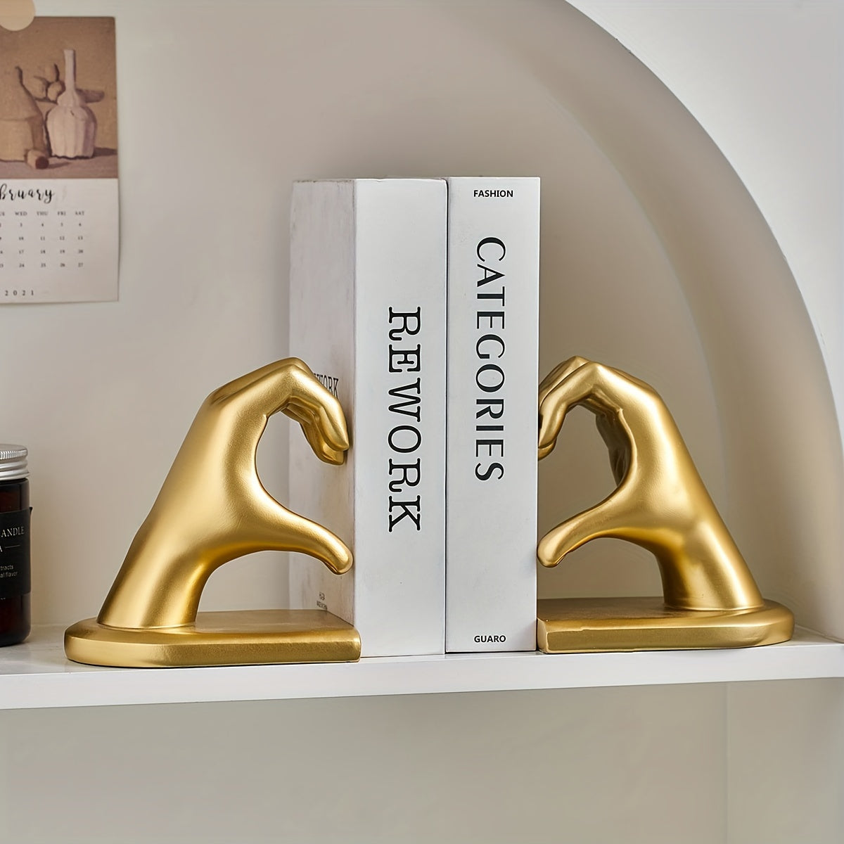 BrilliantBooks Supporto per Libri Pesanti con Design Elegante - Decorazione Moderna per la Casa