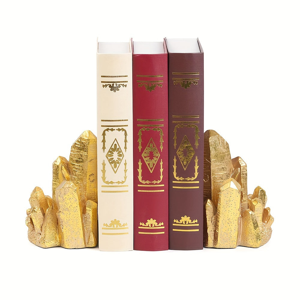 BrilliantBooks - Set di 2 Fermalibri in Resina Elegante e Vintage per Decorare la Tua Libreria