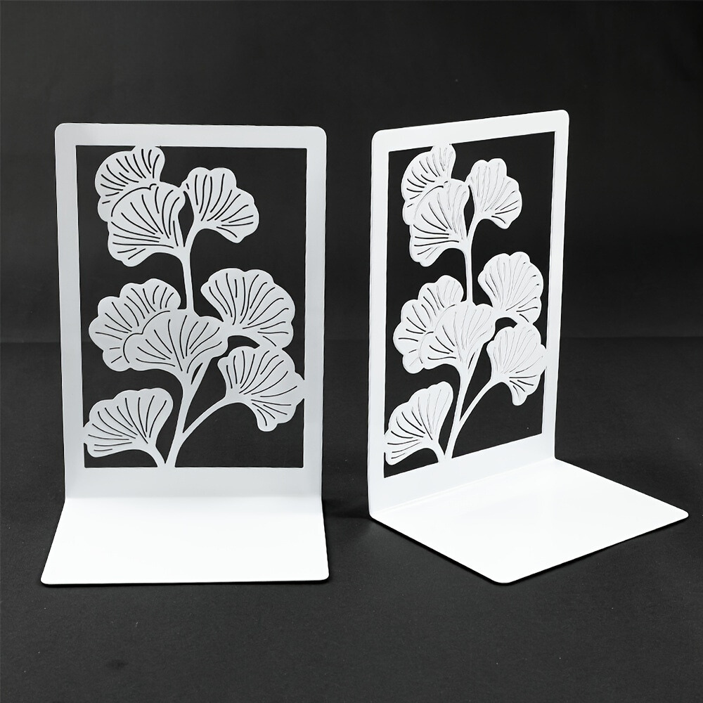 GinkgoGlow - Set di fermalibri in metallo eleganti a forma di foglia di Ginkgo per decorare casa e ufficio