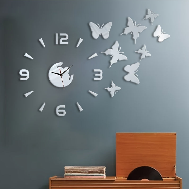 AeroGlow - Orologio da Parete a Specchio 3D Fai da Te con Design Unico per Decorare la Tua Casa