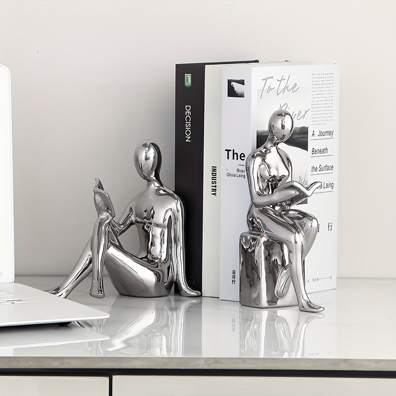 BrilliantBookends - Supporti per Libri in Ceramica - Design Moderno per Casa e Ufficio Elegante