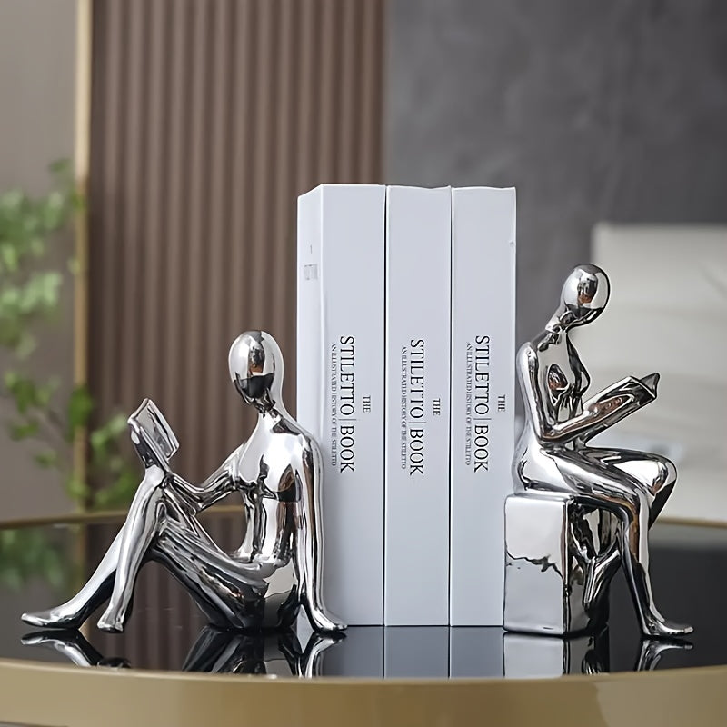 BrilliantBookends - Supporti per Libri in Ceramica - Design Moderno per Casa e Ufficio Elegante