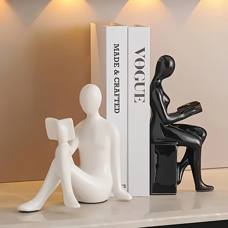 BrilliantBookends - Supporti per Libri in Ceramica - Design Moderno per Casa e Ufficio Elegante