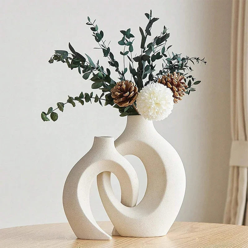 Ceramica BellaVista: Vaso in Ceramica Eleganza Bianca per Decorare la Tua Casa con Stile