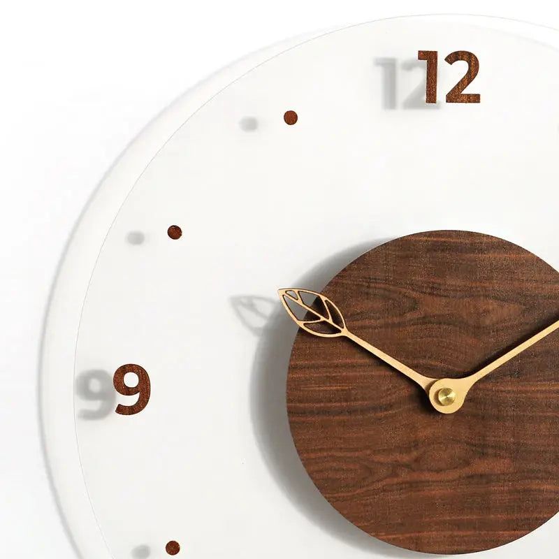 TimberTime - Orologio da Parete Elegante in Legno di Noce per una Decorazione Raffinata