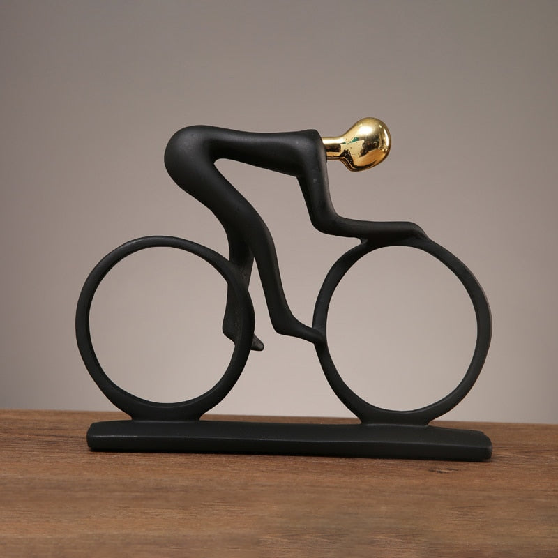 Vrimlo Arte Moderna: Scultura Astratta Nordic per Ciclista in Design Elegante e Unico