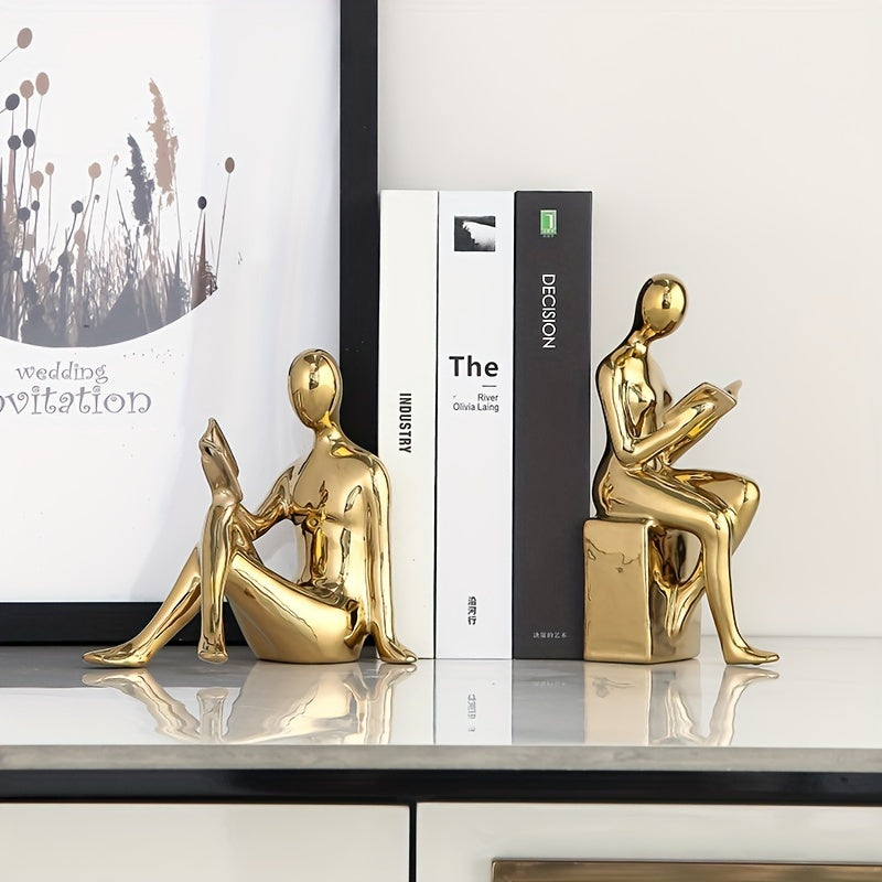 BrilliantBookends - Supporti per Libri in Ceramica - Design Moderno per Casa e Ufficio Elegante