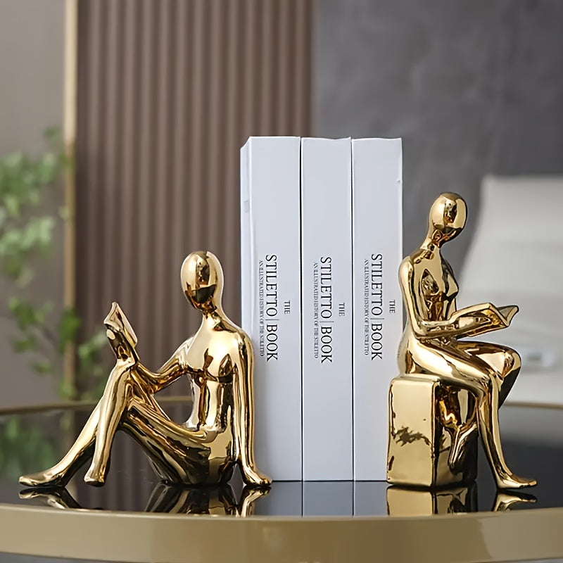 BrilliantBookends - Supporti per Libri in Ceramica - Design Moderno per Casa e Ufficio Elegante