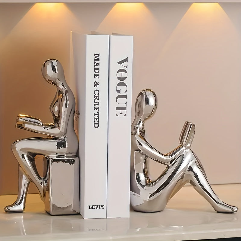 BrilliantBookends - Supporti per Libri in Ceramica - Design Moderno per Casa e Ufficio Elegante