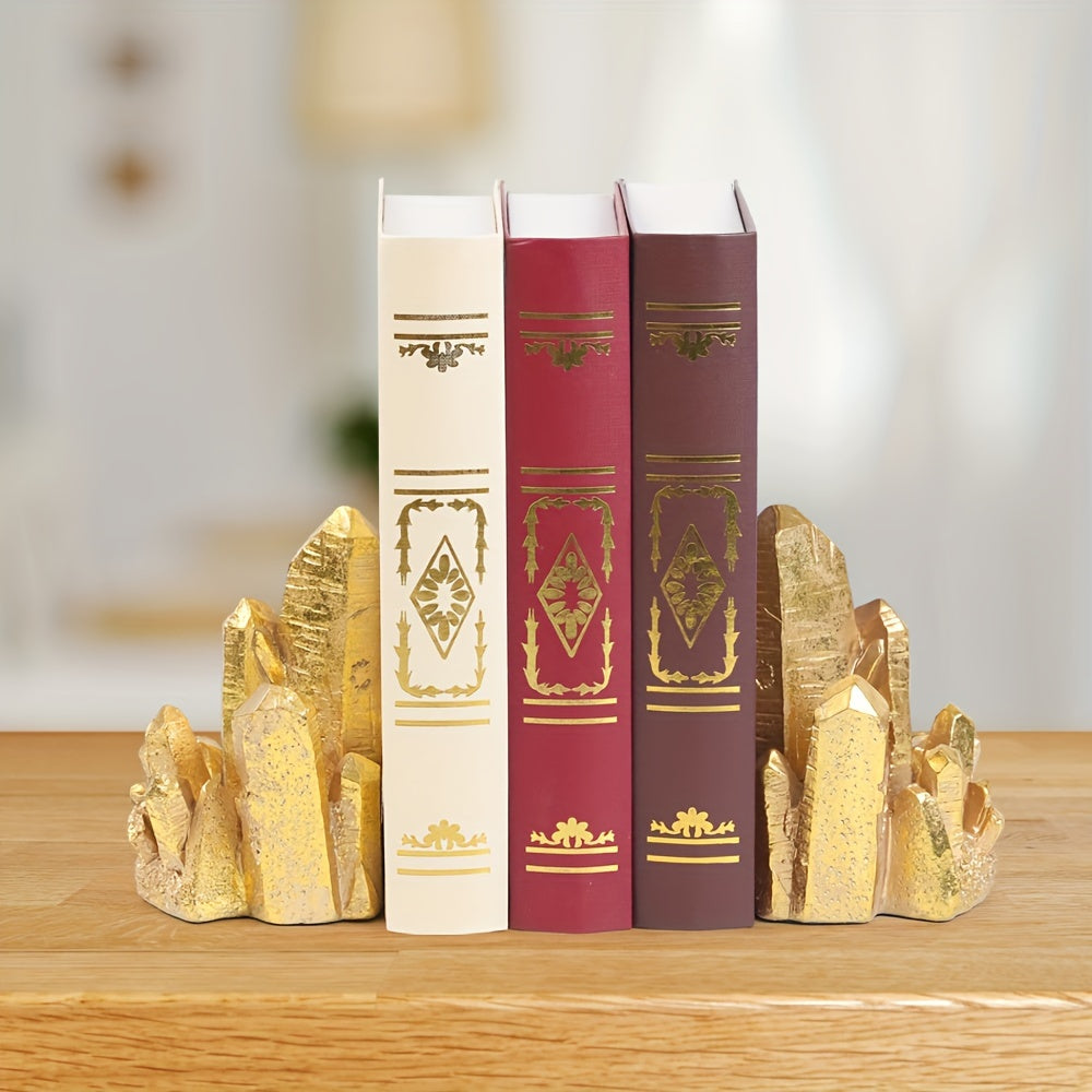 BrilliantBooks - Set di 2 Fermalibri in Resina Elegante e Vintage per Decorare la Tua Libreria