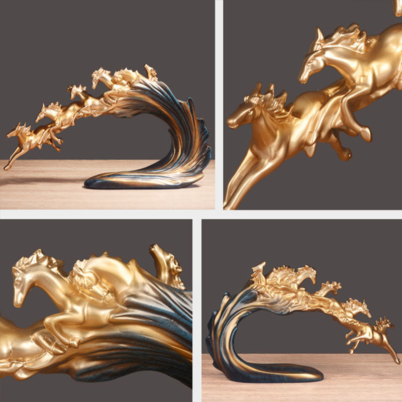 CavalloVivo: Scultura Elegante di Cavallo al Galoppo per Decorare con Stile e Raffinatezza